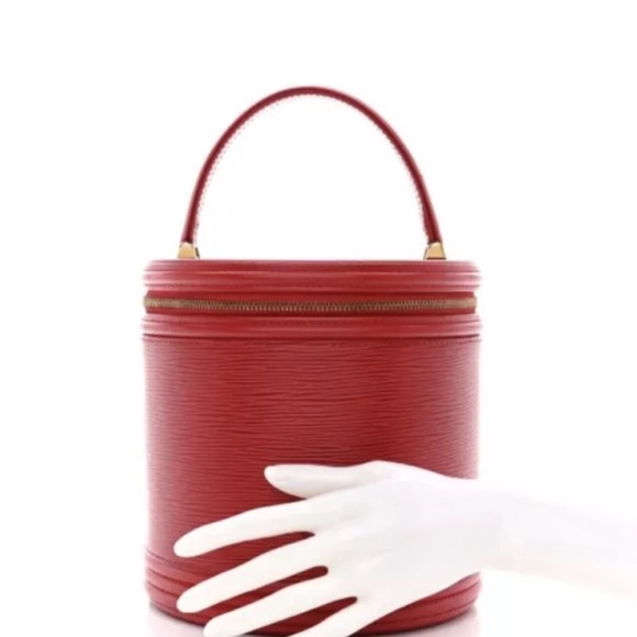 Louis Vuitton Cannes Vanity Red Leather Monogram Epi In Beautiful Condition! - Picture 2 of 11
